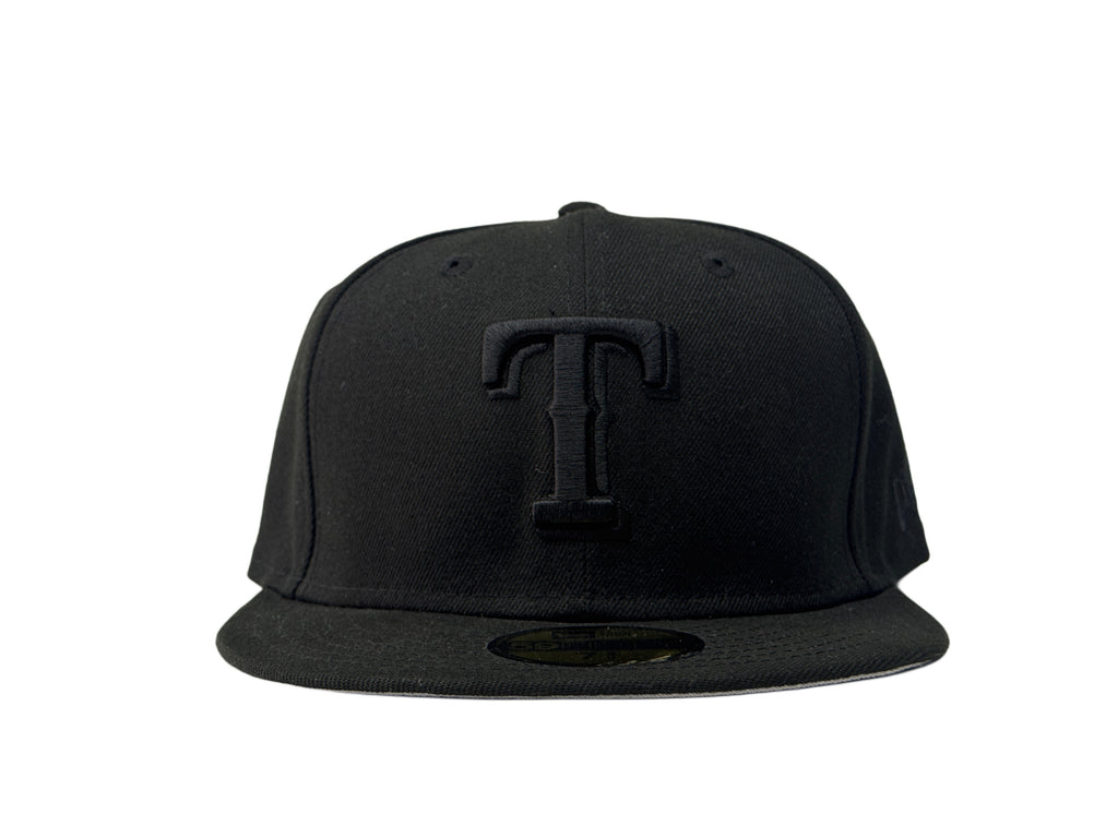 New Era 59FIFTY Texas Rangers All Black