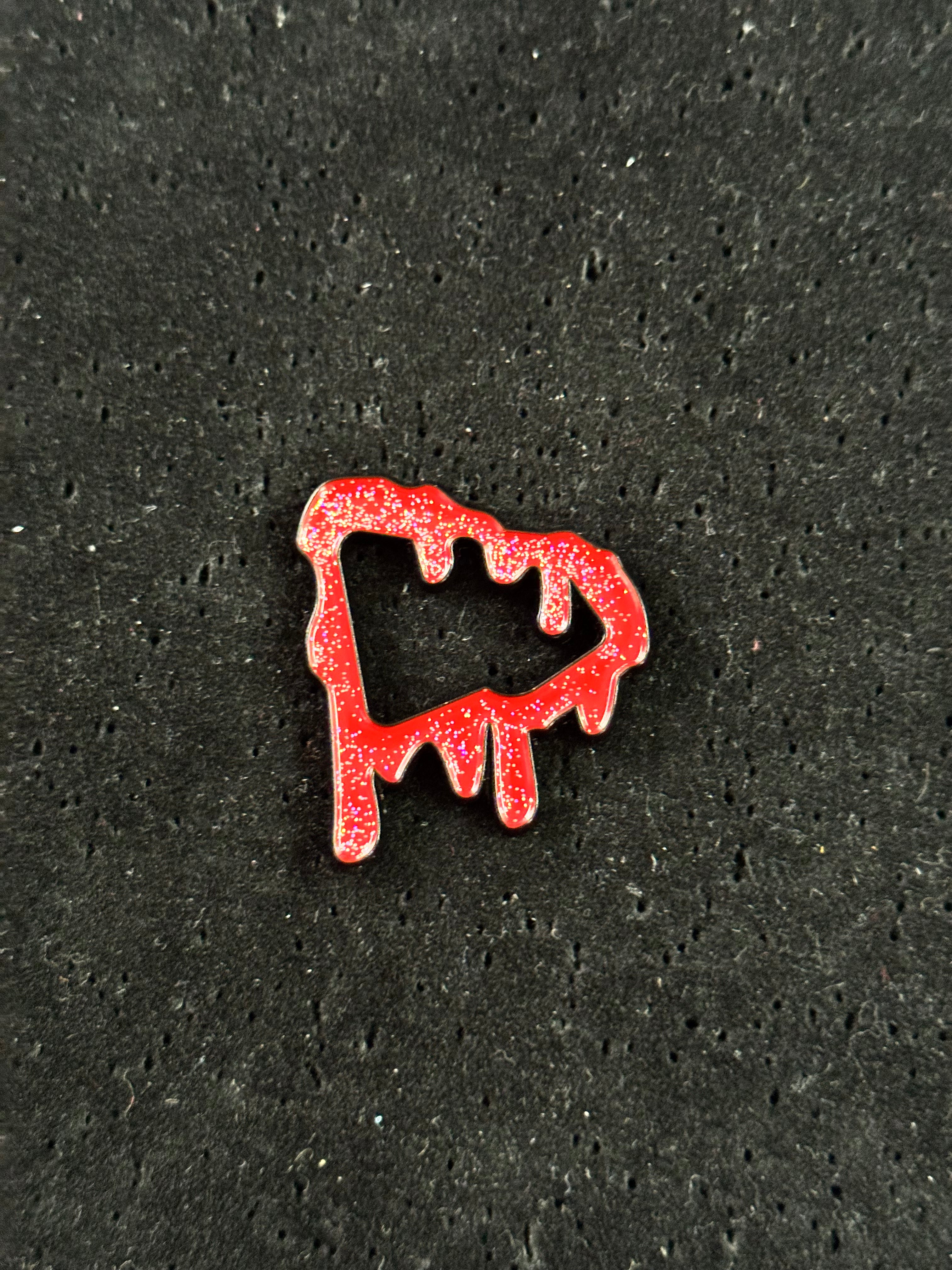 Pin Contorno Rojo Brillante