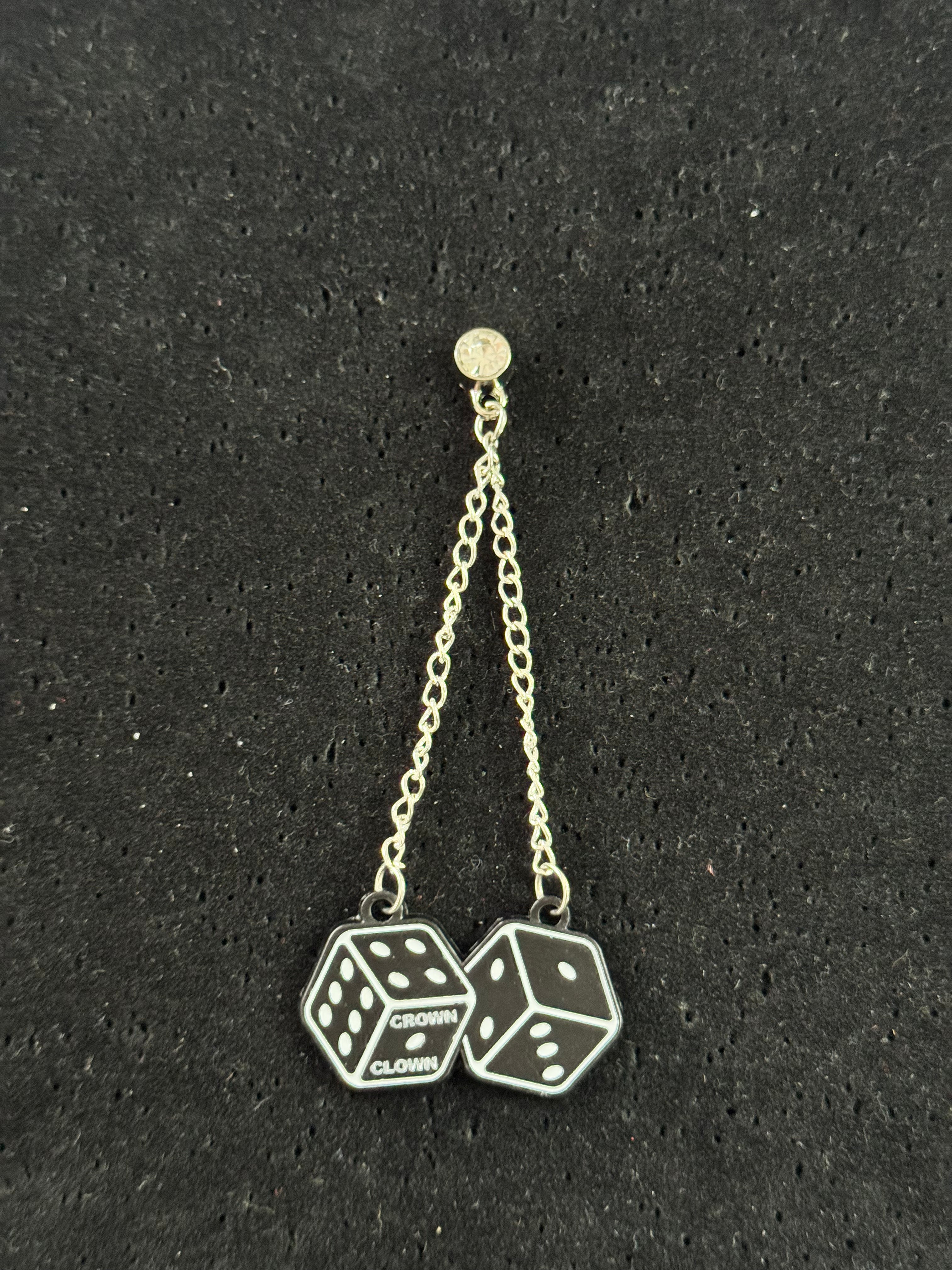 Pin Chain Dados Negros